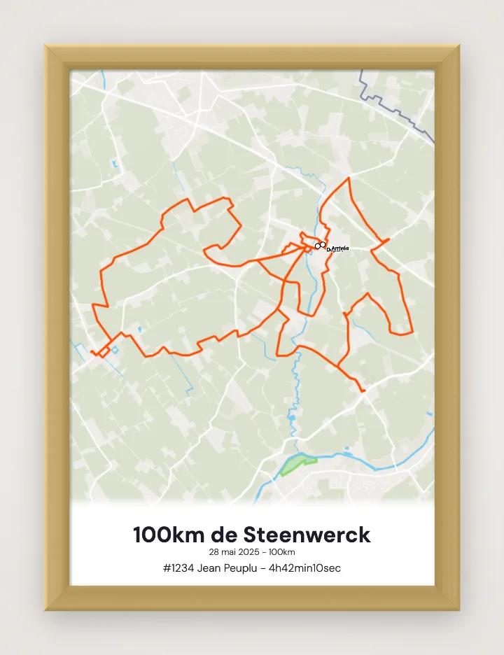 Póster 100km de Steenwerck enmarcado