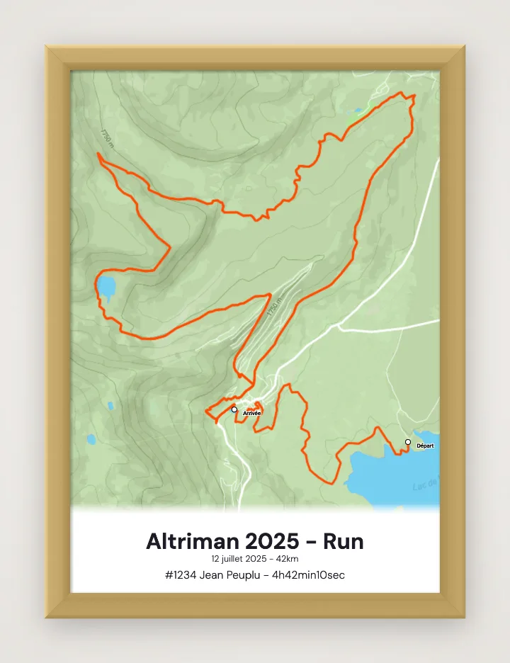 Poster Altriman 2025 - Run incorniciato