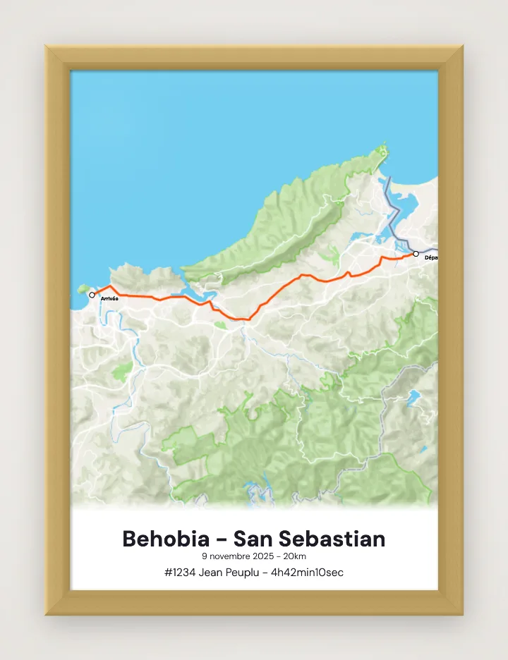 Poster Behobia - San Sebastian incorniciato
