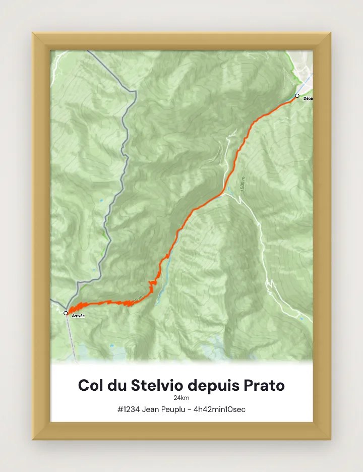 Col du Stelvio depuis Prato framed poster