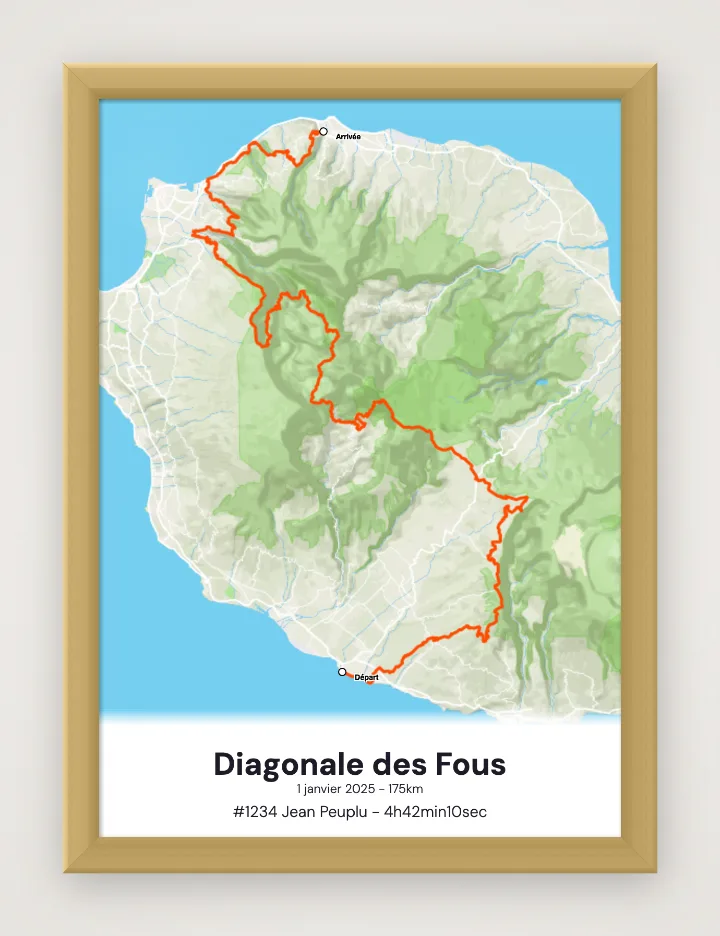 Poster Diagonale des Fous incorniciato