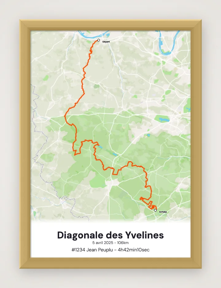 Poster Diagonale des Yvelines incorniciato