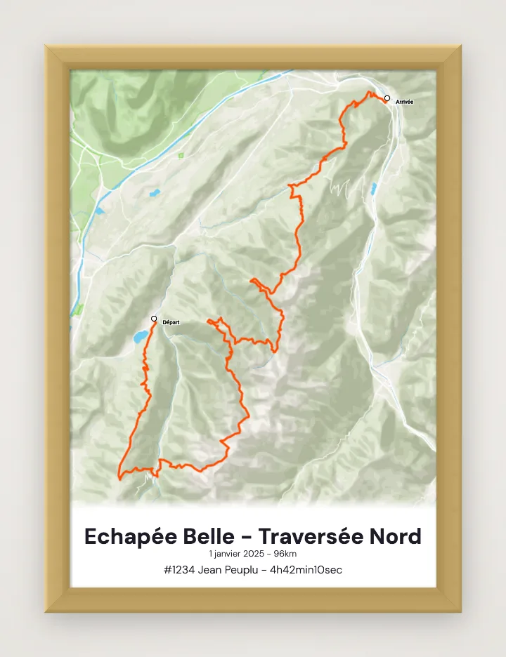 Poster Echapée Belle - Traversée Nord incorniciato
