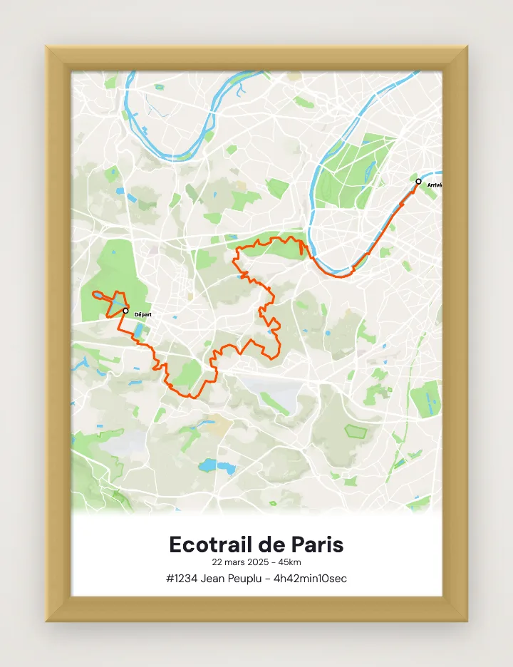 Gerahmtes Poster Ecotrail de Paris