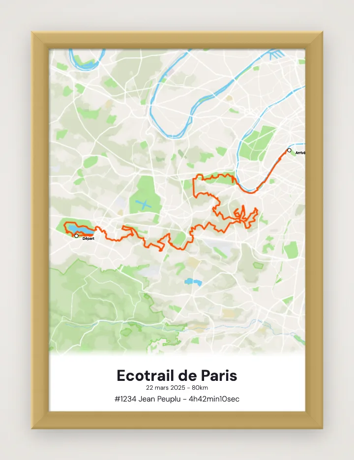 Poster Ecotrail de Paris incorniciato