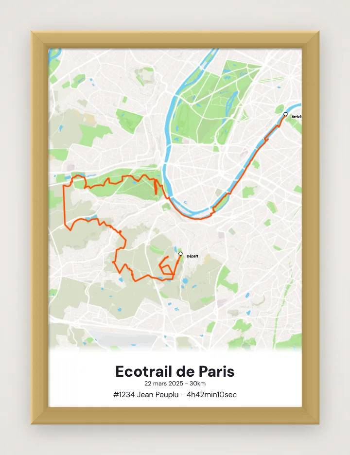 Ecotrail de Paris framed poster