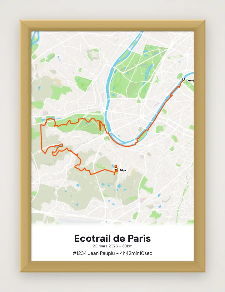 Gerahmtes Poster Ecotrail de Paris