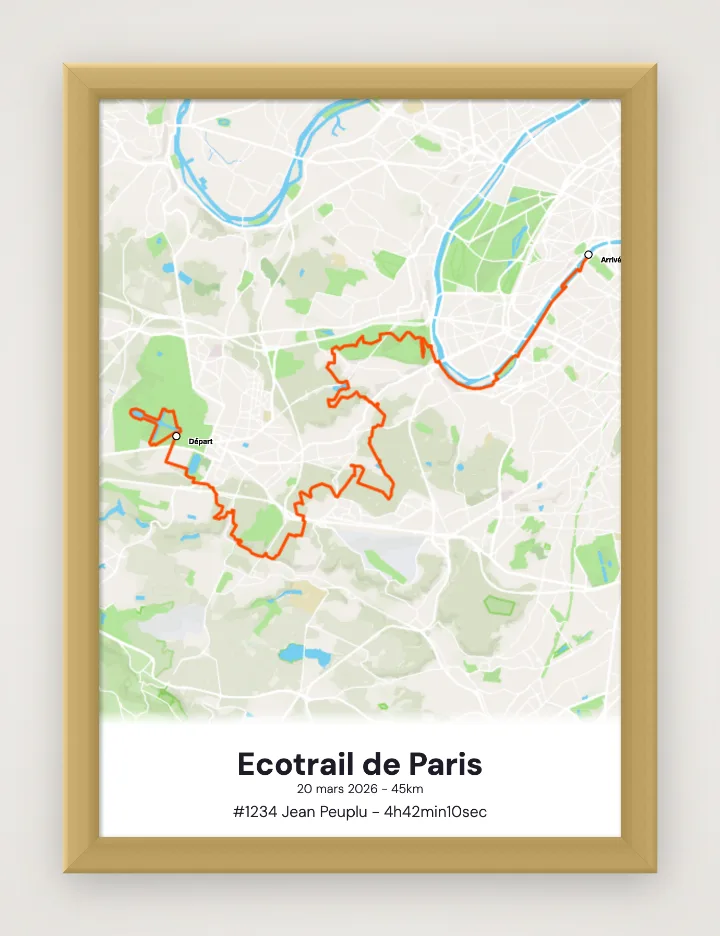 Affiche Ecotrail de Paris encadrée