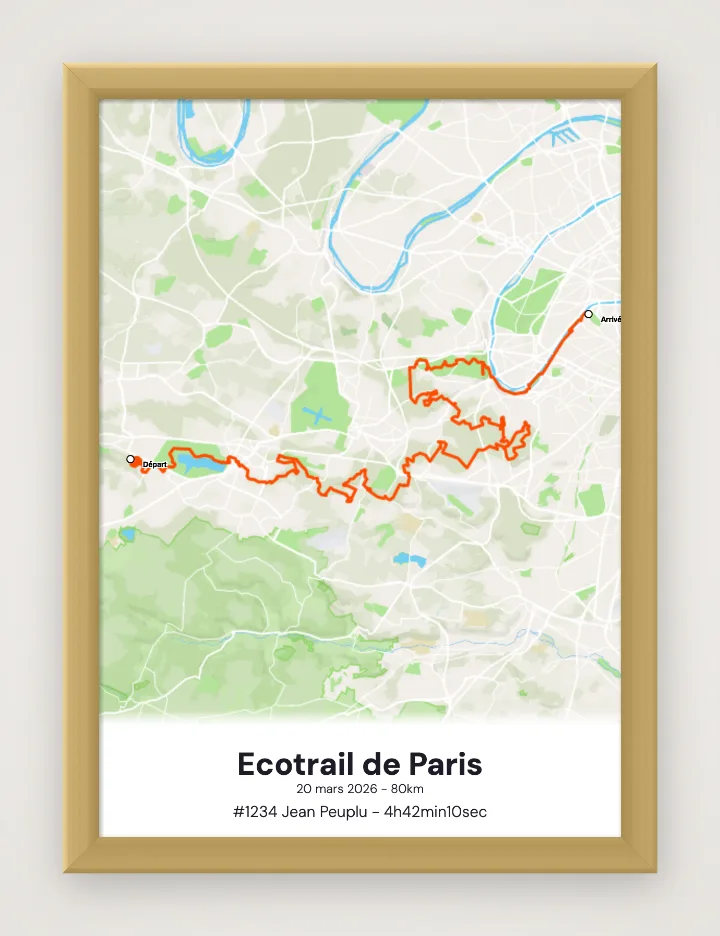 Affiche Ecotrail de Paris encadrée