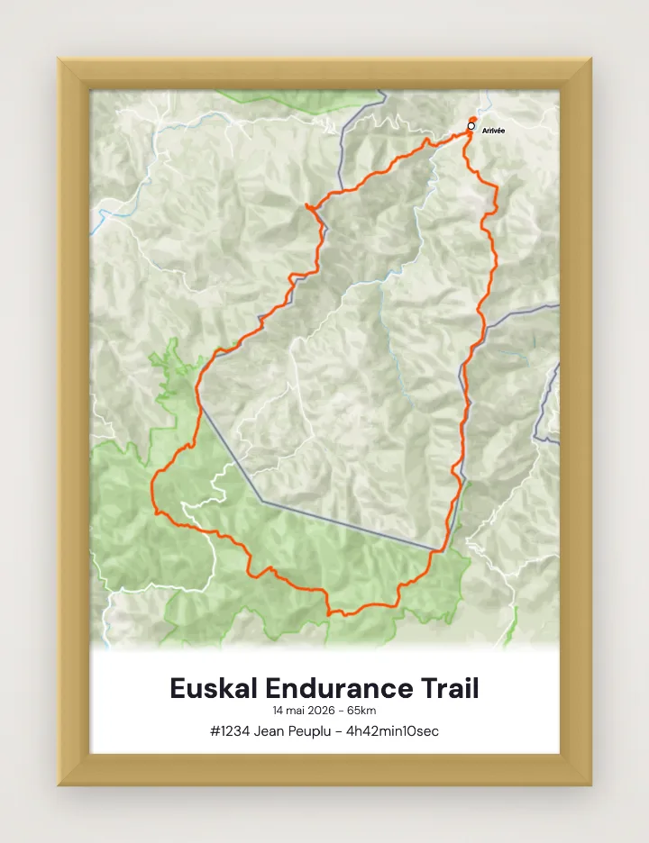 Gerahmtes Poster Euskal Endurance Trail