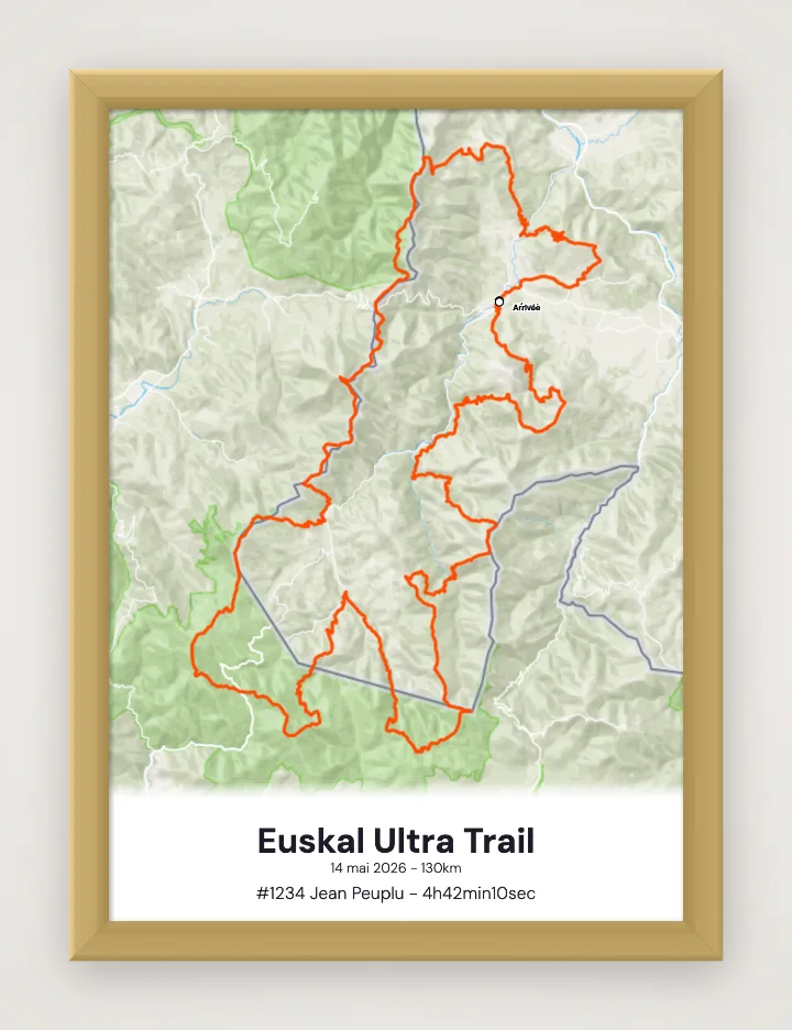 Affiche Euskal Ultra Trail encadrée