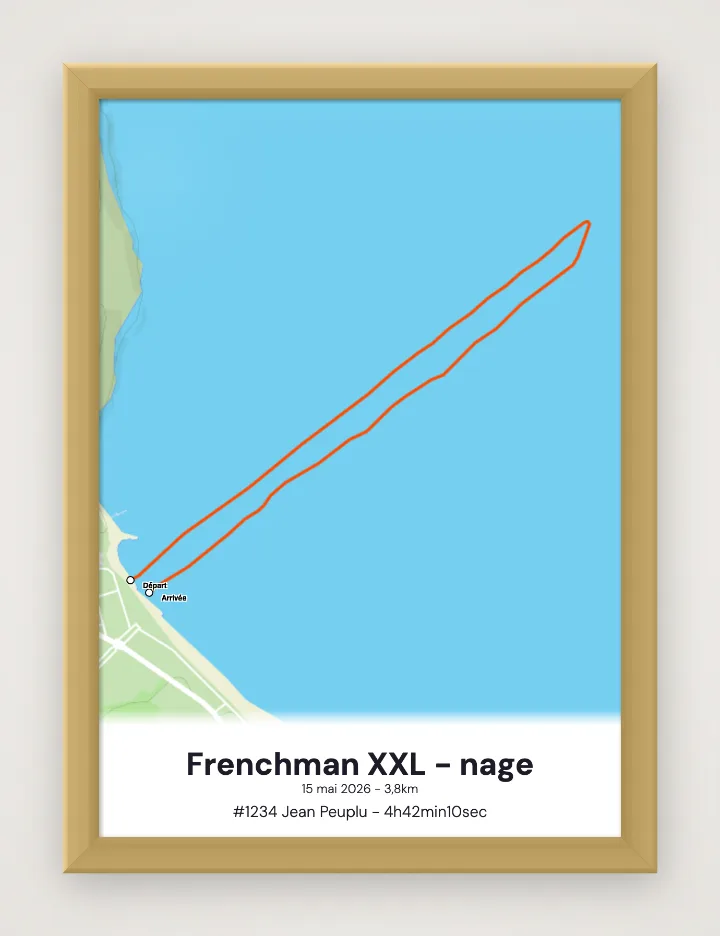 Poster Frenchman XXL - nage incorniciato