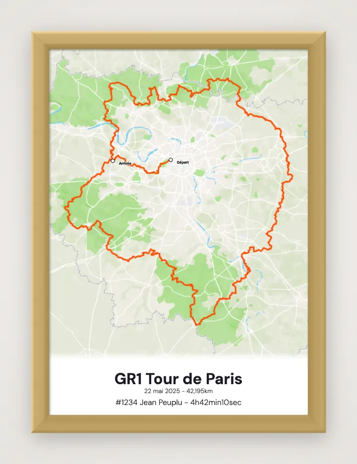 GR1 Tour de Paris framed poster