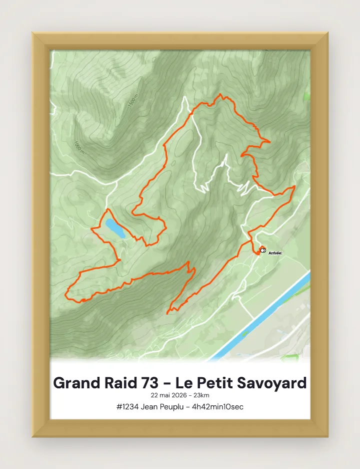 Gerahmtes Poster Grand Raid 73 - Le Petit Savoyard