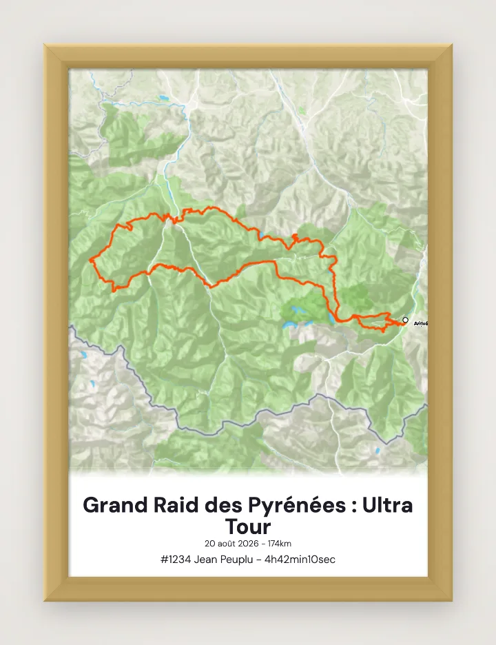 Gerahmtes Poster Grand Raid des Pyrénées : Ultra Tour