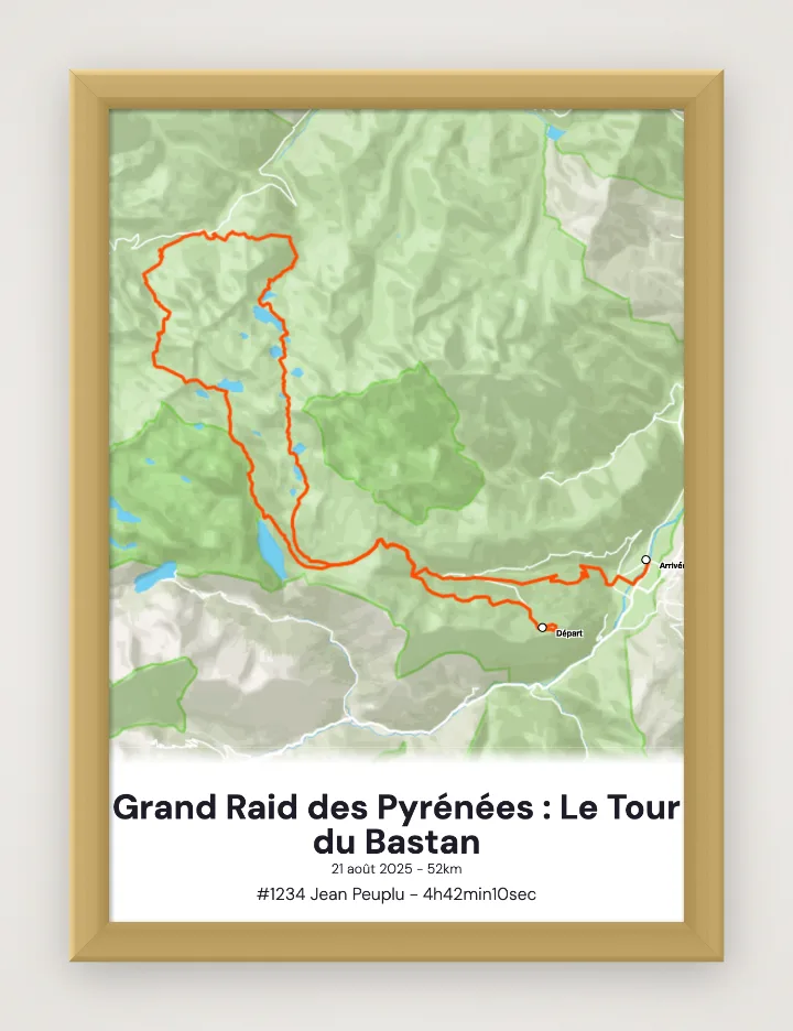 Póster Grand Raid des Pyrénées : Le Tour du Bastan enmarcado