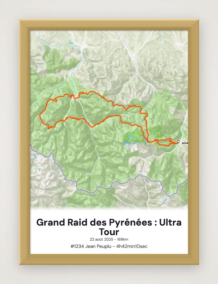 Póster Grand Raid des Pyrénées : Ultra Tour enmarcado