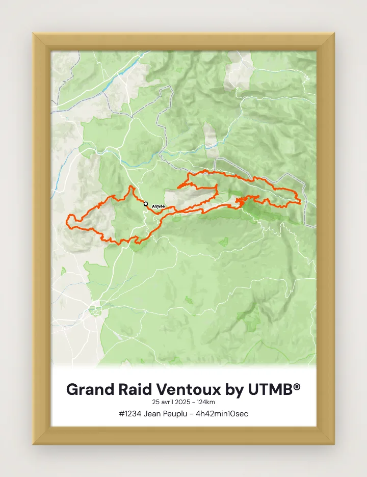Grand Raid Ventoux by UTMB® framed poster