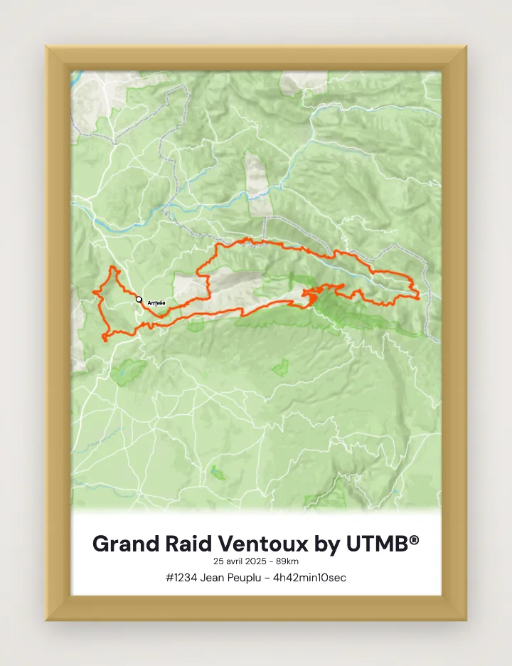 Ingelijste poster Grand Raid Ventoux by UTMB®