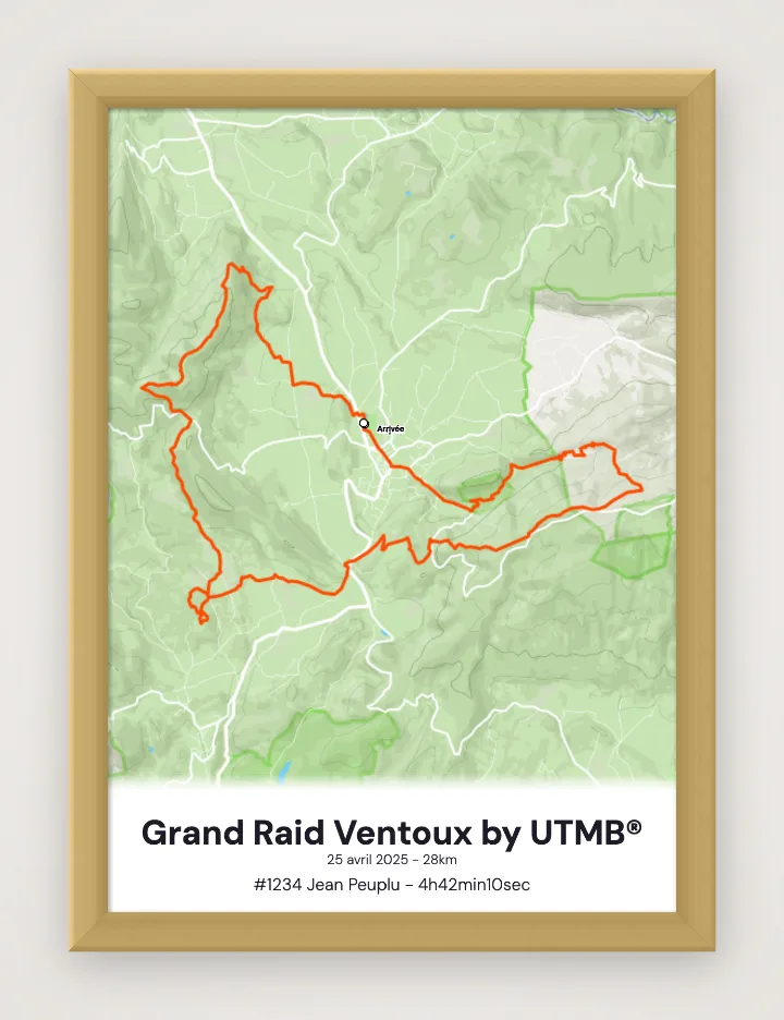 Ingelijste poster Grand Raid Ventoux by UTMB®