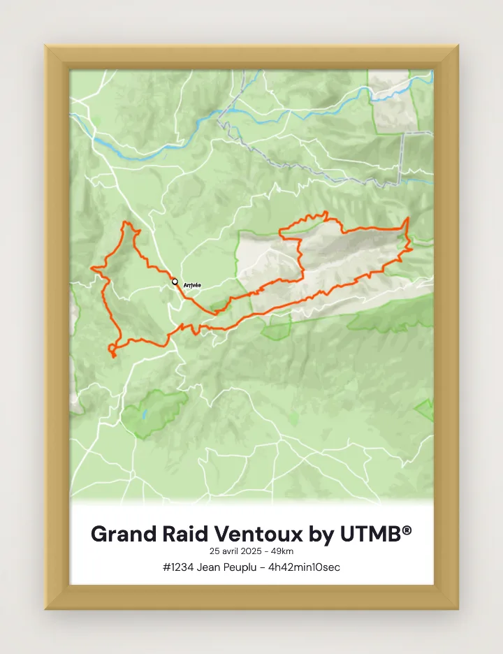 Poster Grand Raid Ventoux by UTMB® incorniciato