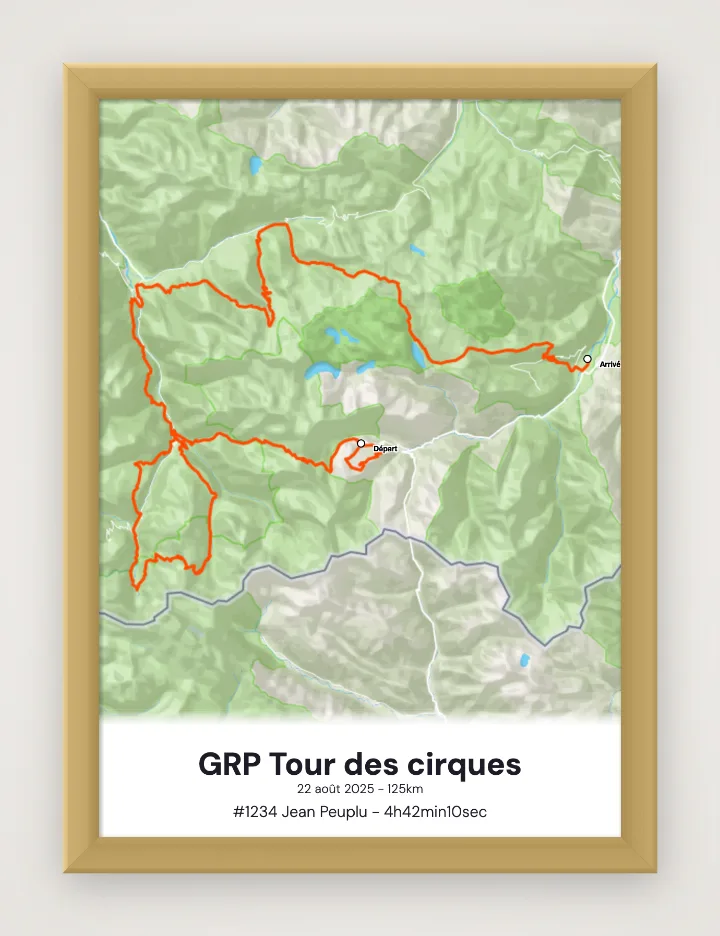 Poster GRP Tour des cirques incorniciato