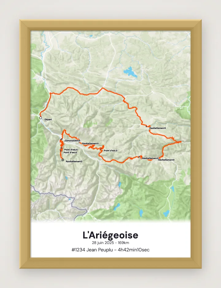 Affiche L'Ariégeoise encadrée