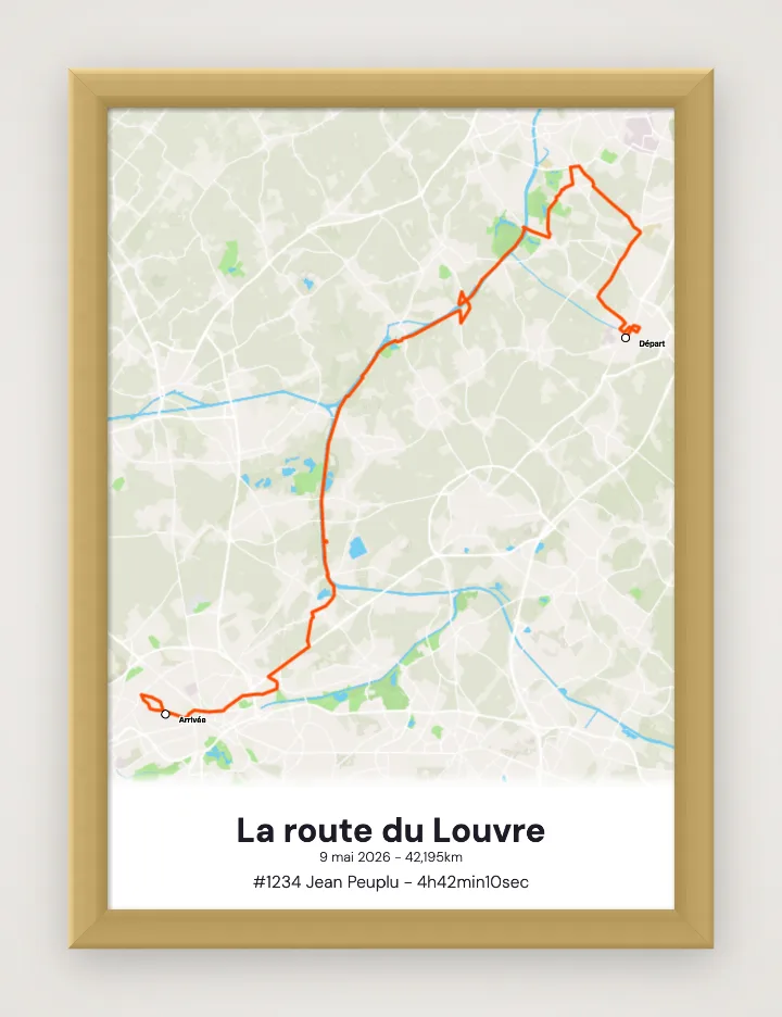 Affiche La route du Louvre encadrée