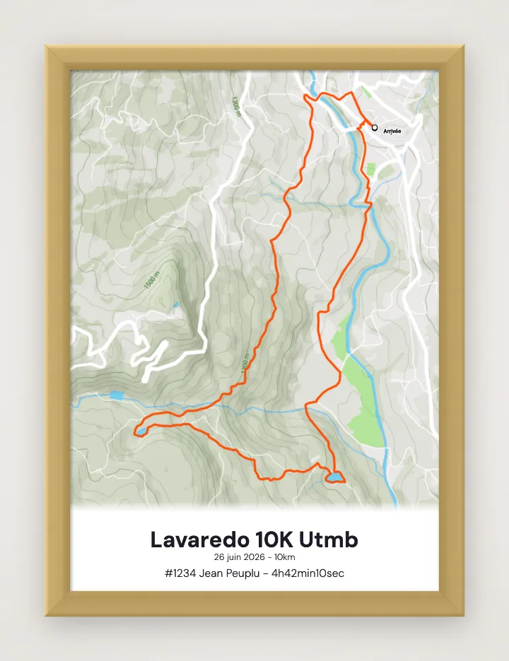 Ingelijste poster Lavaredo 10K Utmb