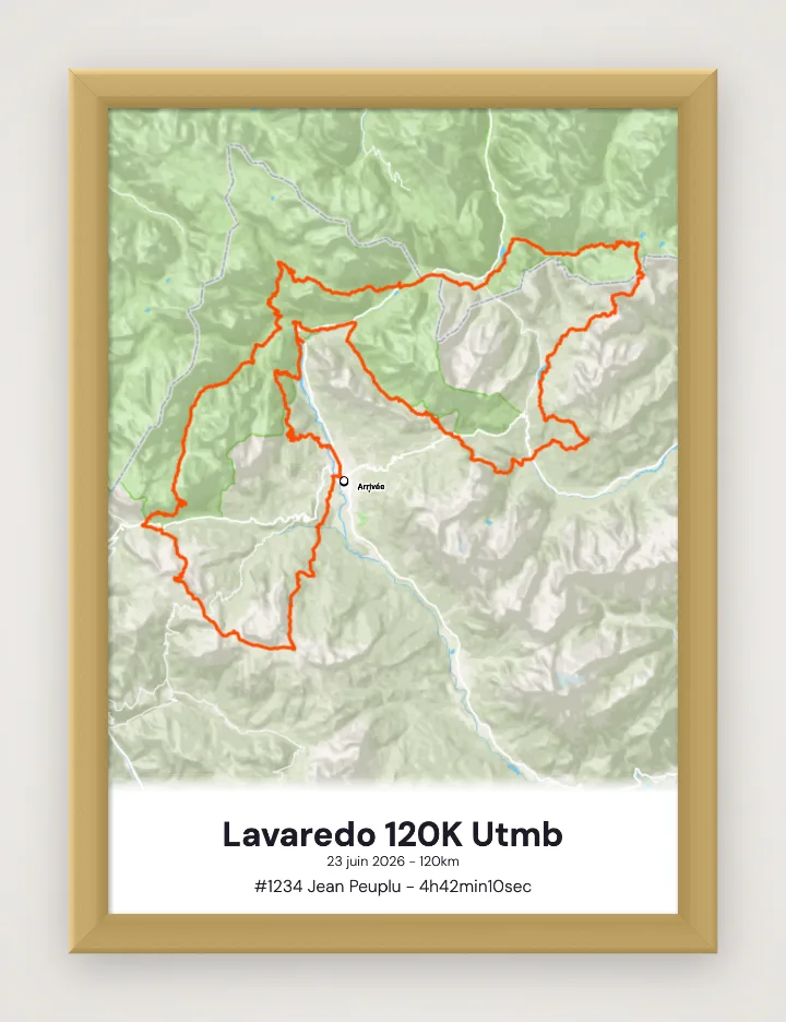 Poster Lavaredo 120K  Utmb incorniciato
