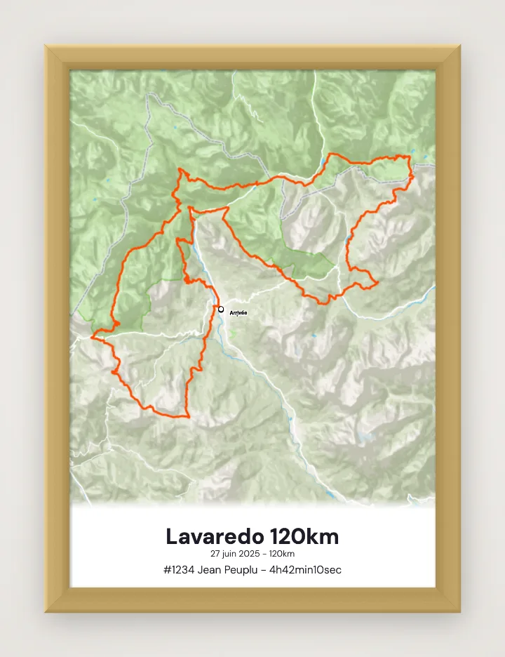 Poster Lavaredo 120km incorniciato
