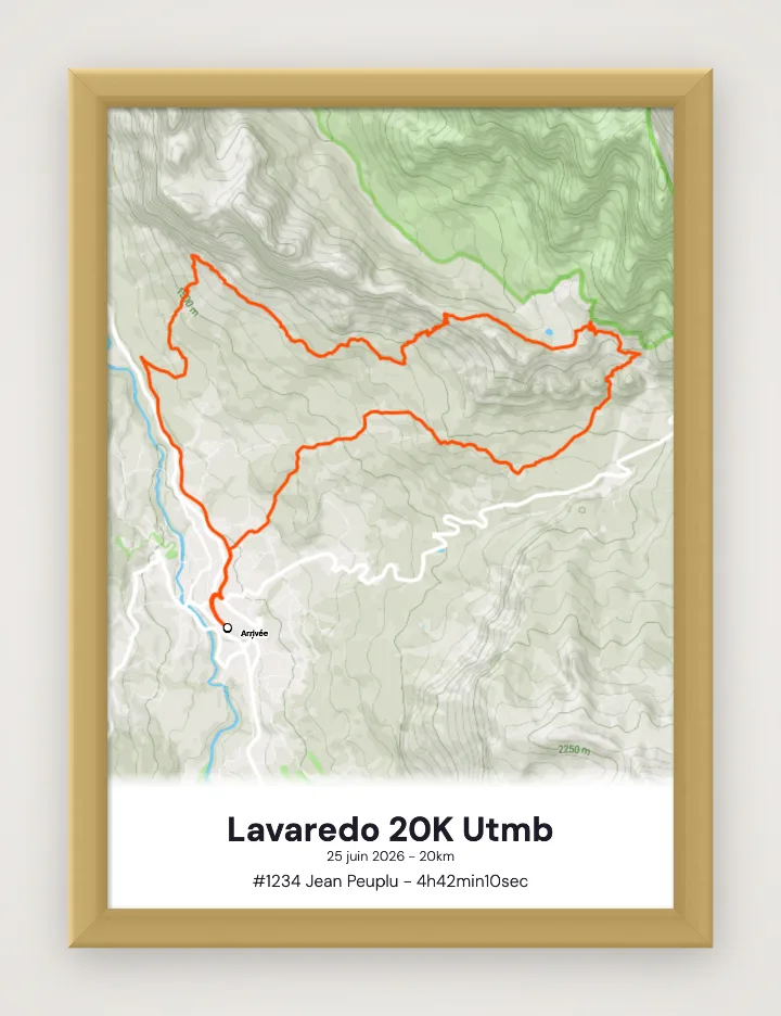 Ingelijste poster Lavaredo 20K Utmb