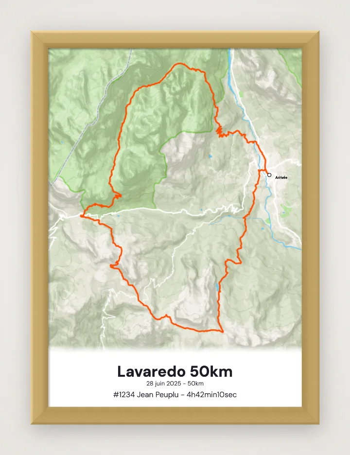 Gerahmtes Poster Lavaredo 50km