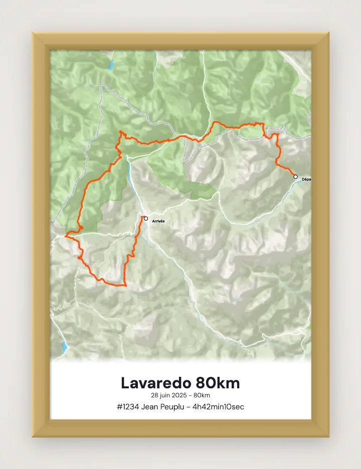 Gerahmtes Poster Lavaredo 80km