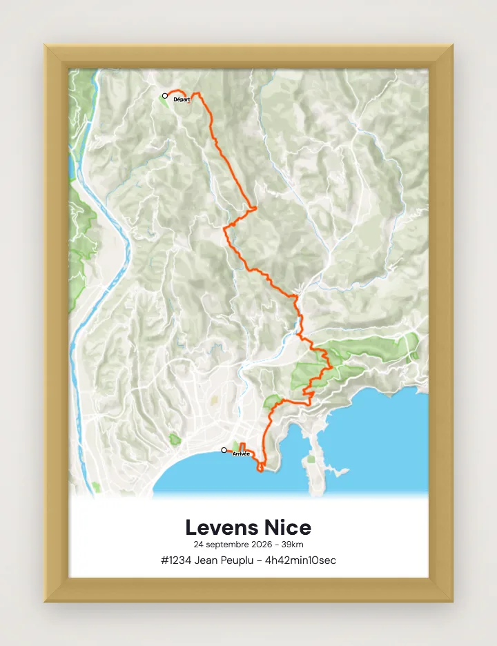 Affiche Levens Nice encadrée