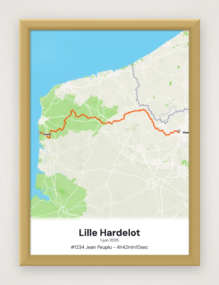 Affiche Lille Hardelot encadrée