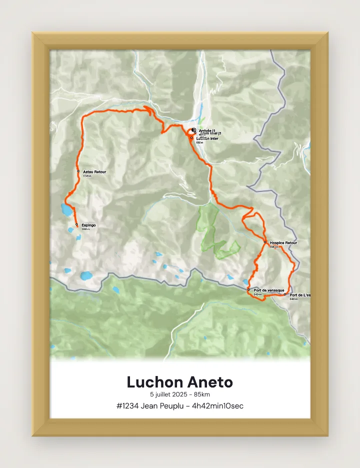 Poster Luchon Aneto incorniciato