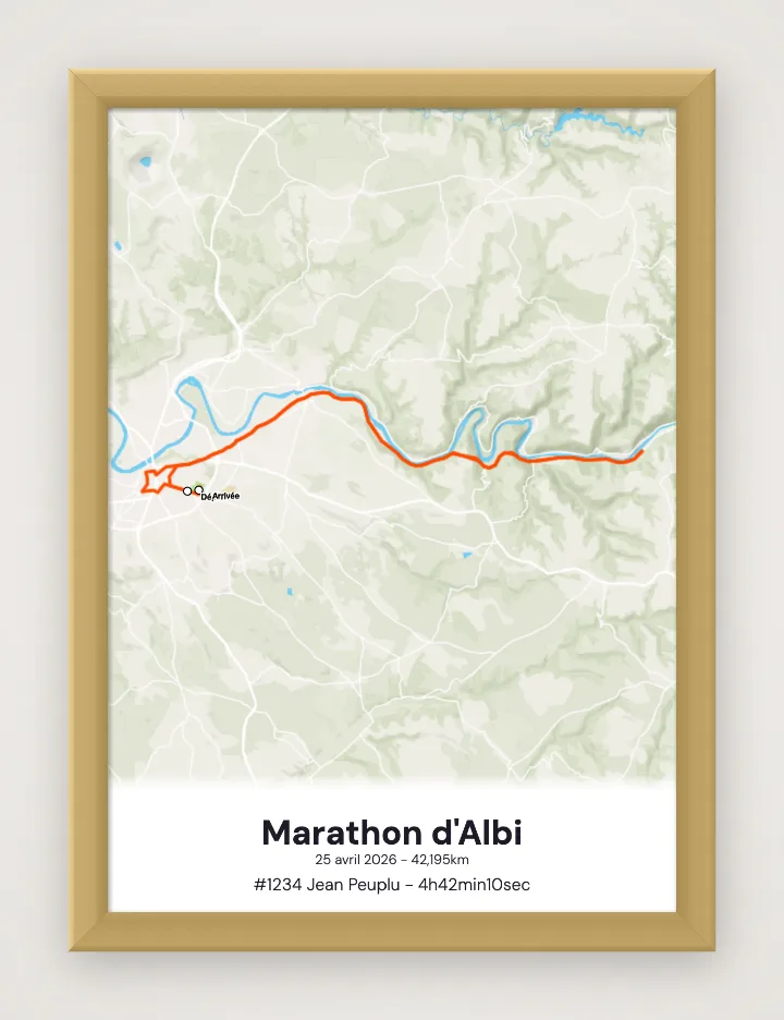 Affiche Marathon d'Albi encadrée