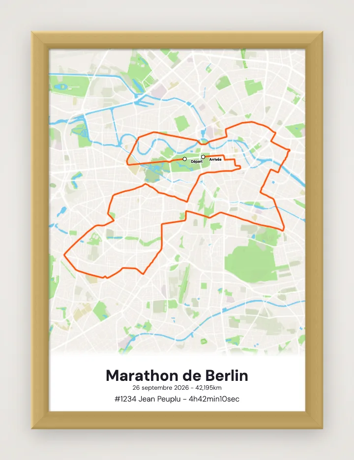 Affiche Marathon de Berlin encadrée