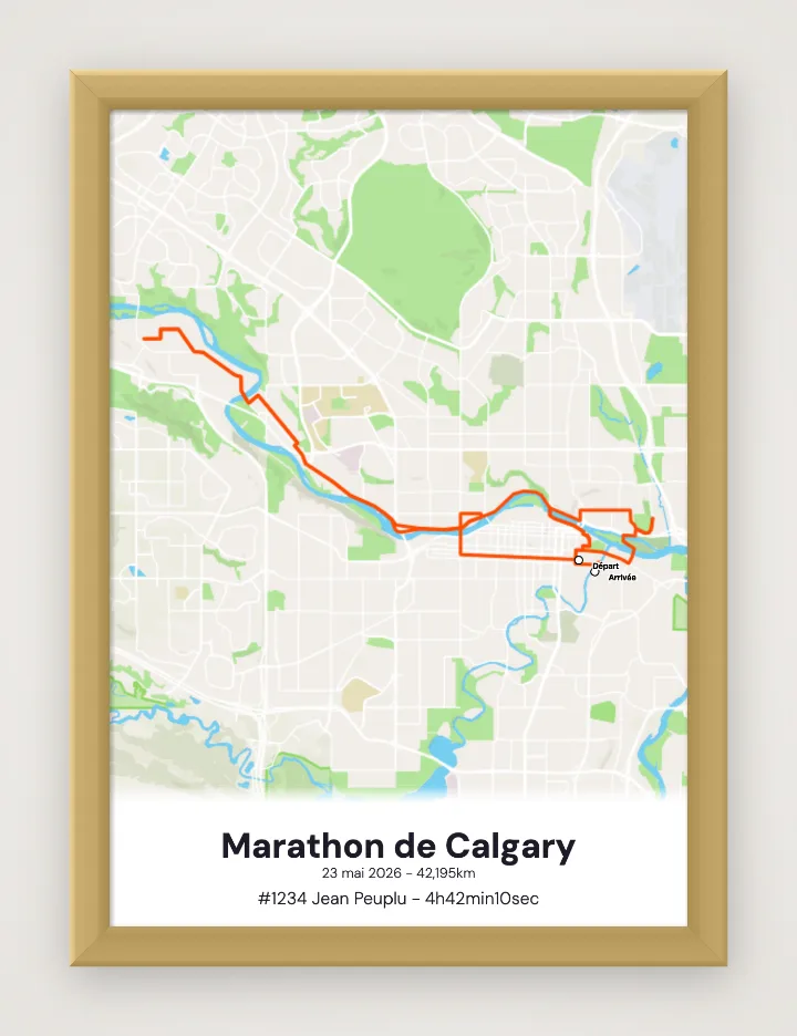 Affiche Marathon de Calgary encadrée