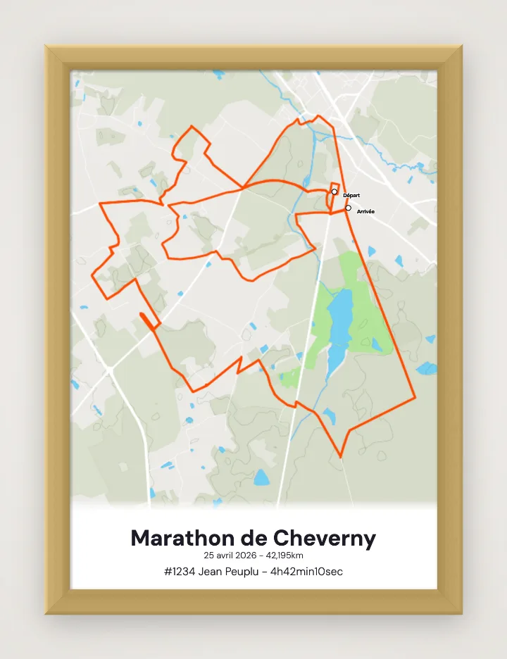 Affiche Marathon de Cheverny encadrée