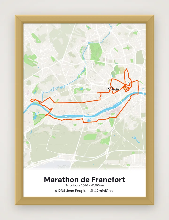 Affiche Marathon de Francfort encadrée