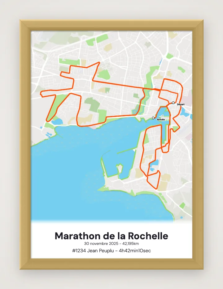 Gerahmtes Poster Marathon de la Rochelle