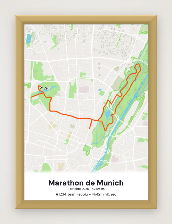 Poster Marathon de Munich incorniciato