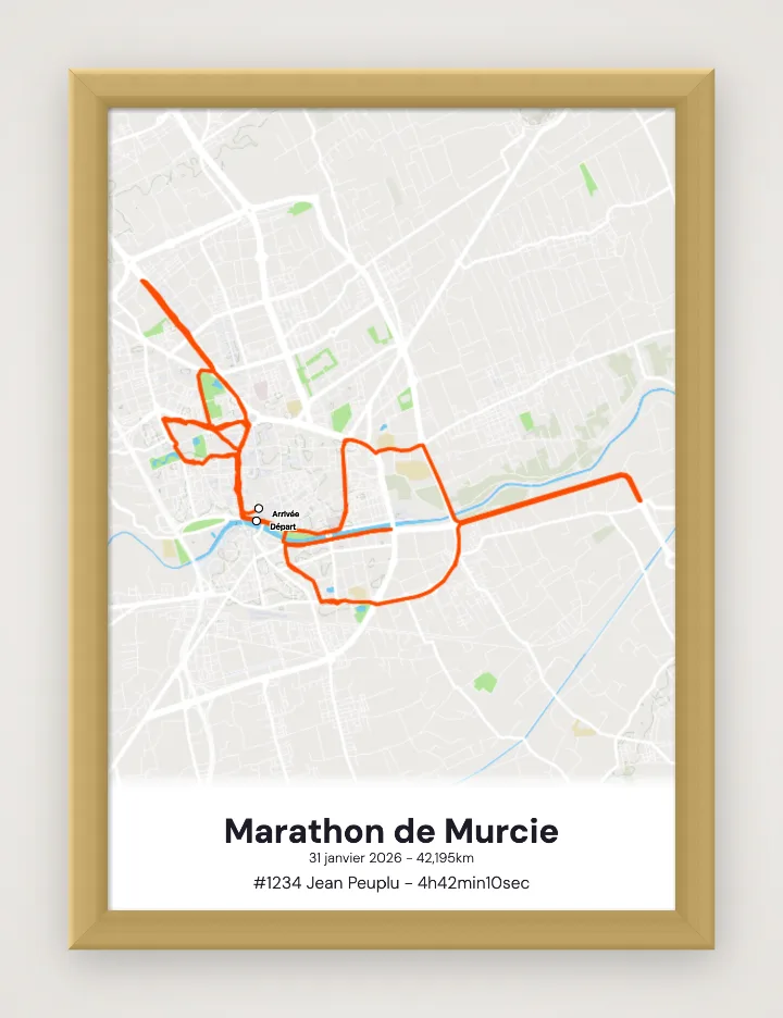 Affiche Marathon de Murcie encadrée