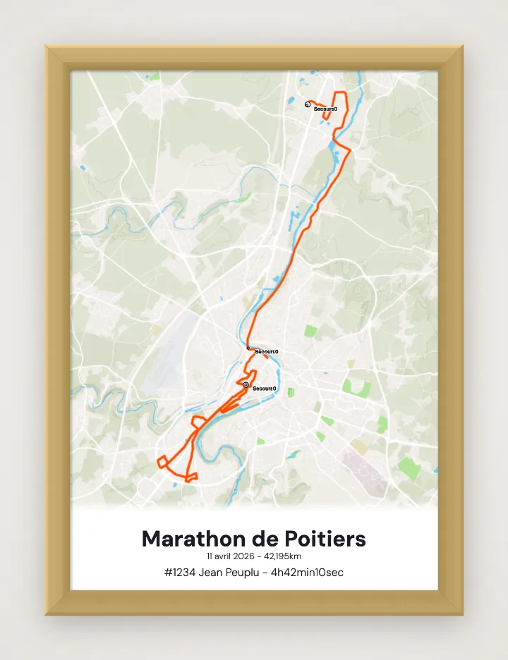 Gerahmtes Poster Marathon de Poitiers