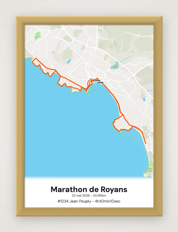 Poster Marathon de Royans incorniciato