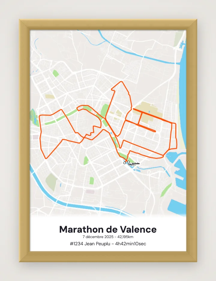 Poster Marathon de Valence incorniciato