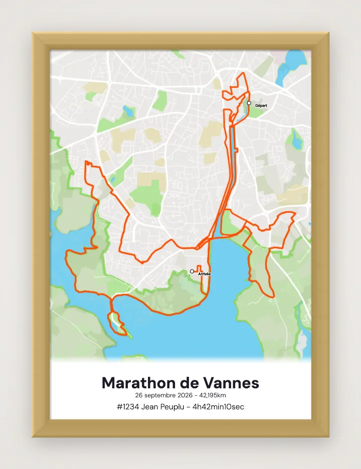 Affiche Marathon de Vannes encadrée