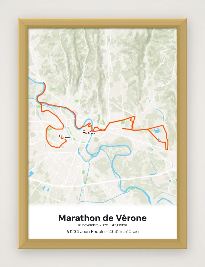 Poster Marathon de Vérone incorniciato